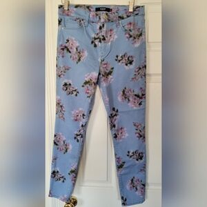 Hudson Los Angeles Floral Blue Jeans